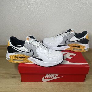 Nike Air Max Athletic Shoes White Black Yellow